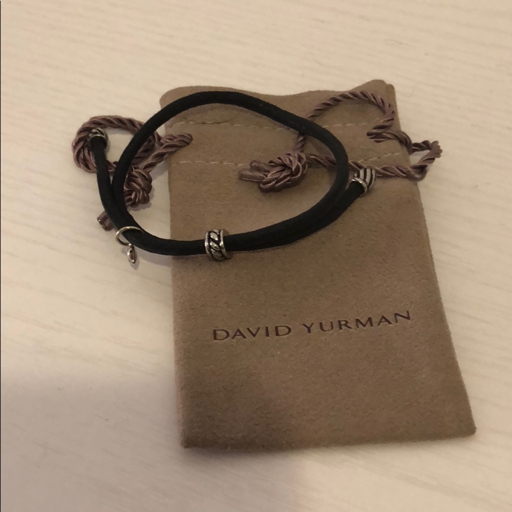 David Yurman black rope adjustable bracelet